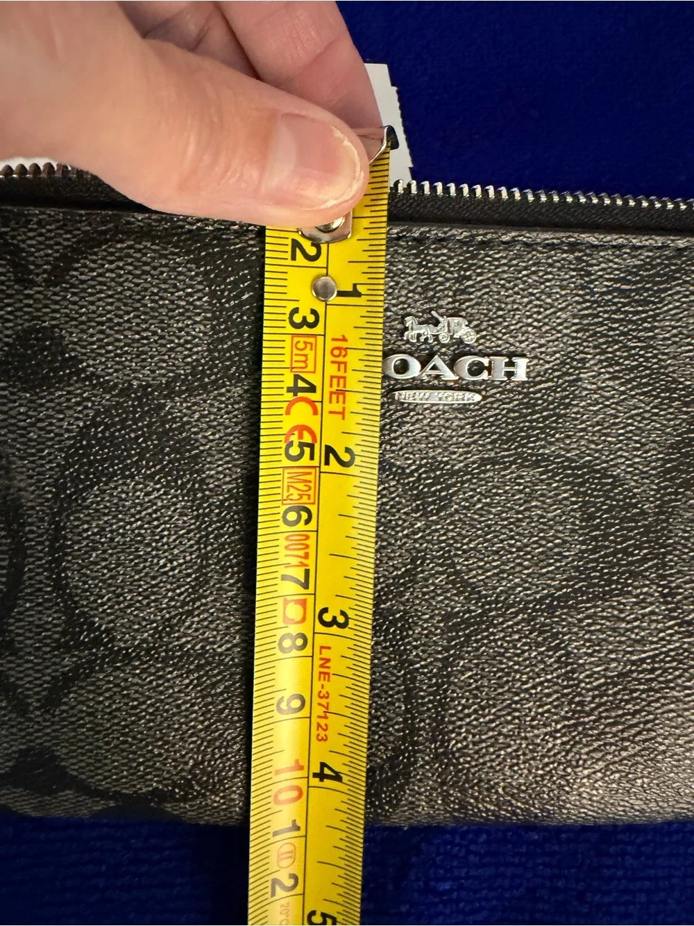 Coach Wristlet Wallet Double Zip Black /Smoke Brand New with Tags NWT